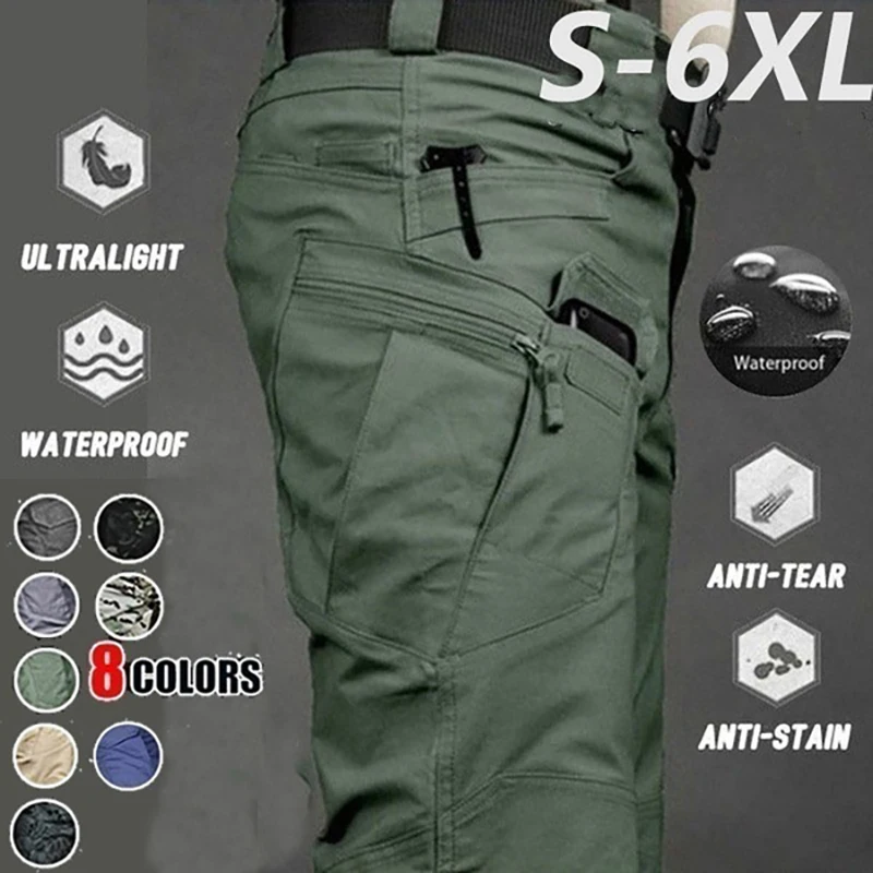 Tactical Cargo Pants Men Outdoor Waterproof SWAT Combat Military Camouflage Trousers Casual Multi Pocket Pants Male Work Pants