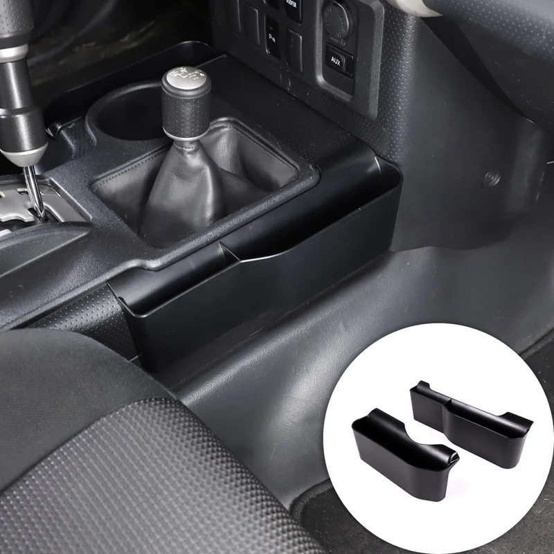 

Car Gear Panel Side Storage Box Card Coin Organizer Tray For Toyota Fj Cruiser 2007 -2021 Abs Black Stowing Tidying Accessories