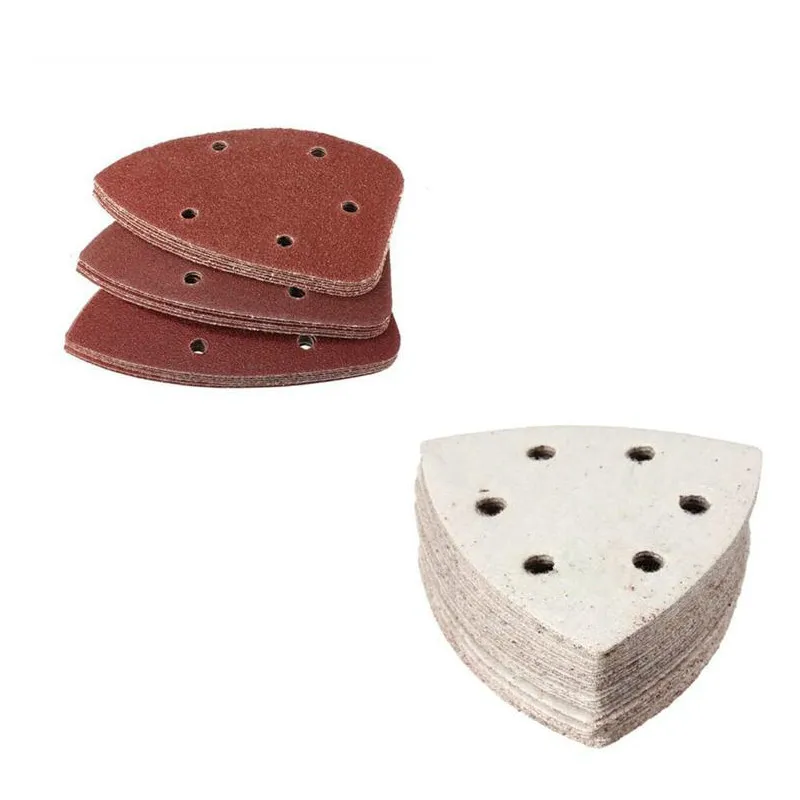 

10pcs Pack Of 6 Holes Each Loop Sanding Sheets 90mm Grit 80 Sandpaper For Multi Sander Bosch Prio