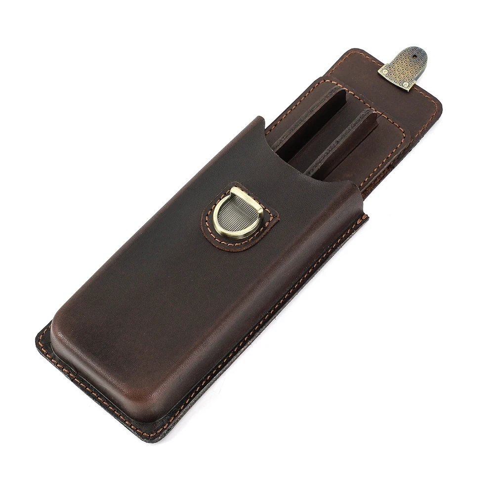 

Портативный пенал для ручек из воловьей кожи