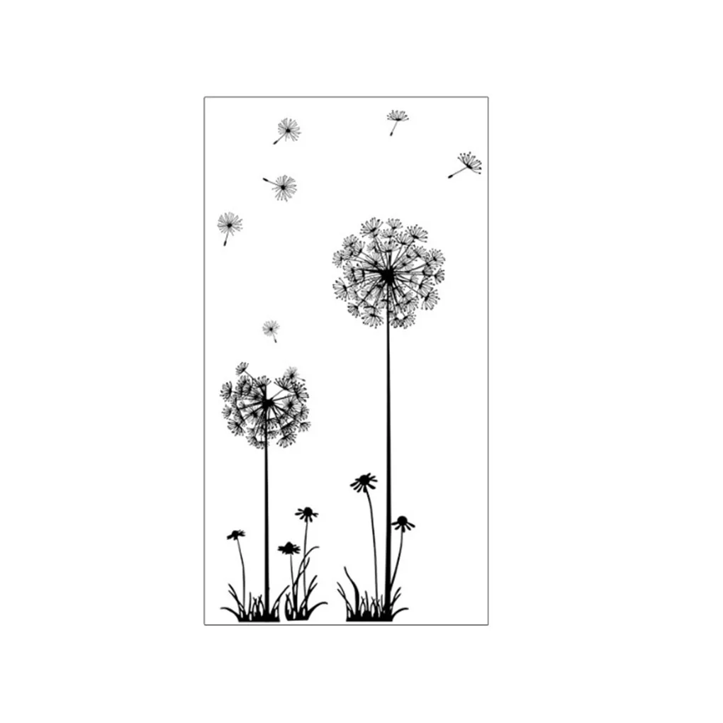 

Black Dandelion Wall Sticker On The Wall Living Room Bedroom Window Decoration Mural Art Decals Home Bedroom Decor Stickers