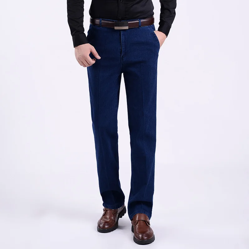 Summer Fashion Jean For Men Denim Casual Trousers Male 2022 Pant Sweatpant Plus Size Washed Full-Length Spring Elastic MOOWNUC