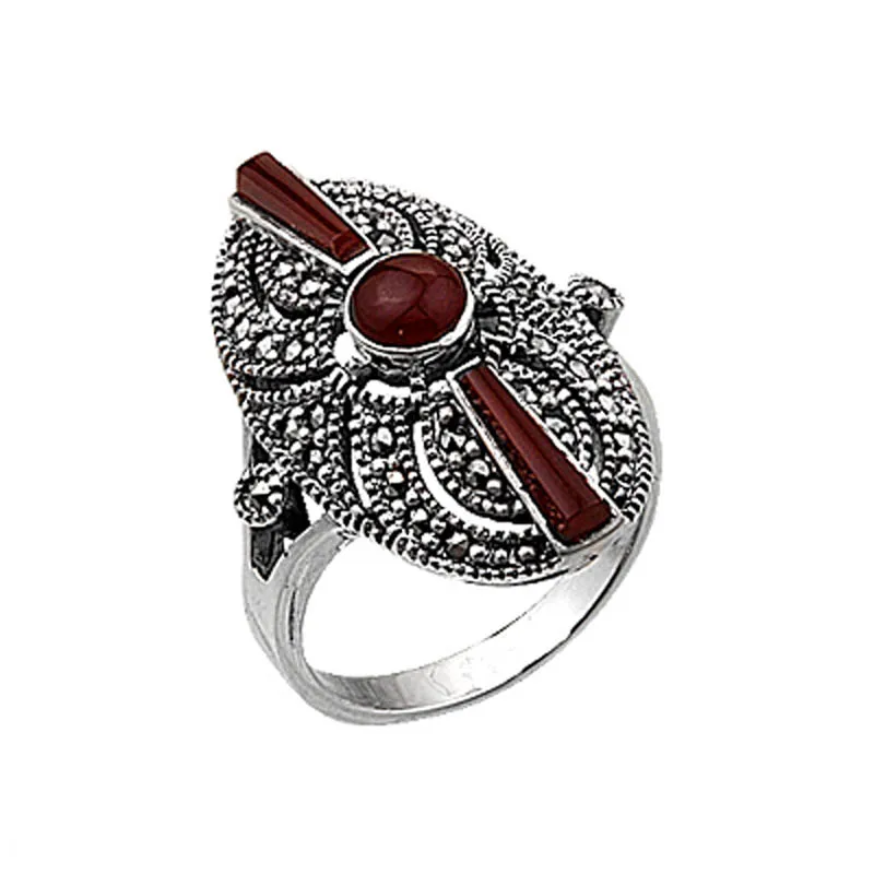 

Silver 925 Sterling Marcasite Ring