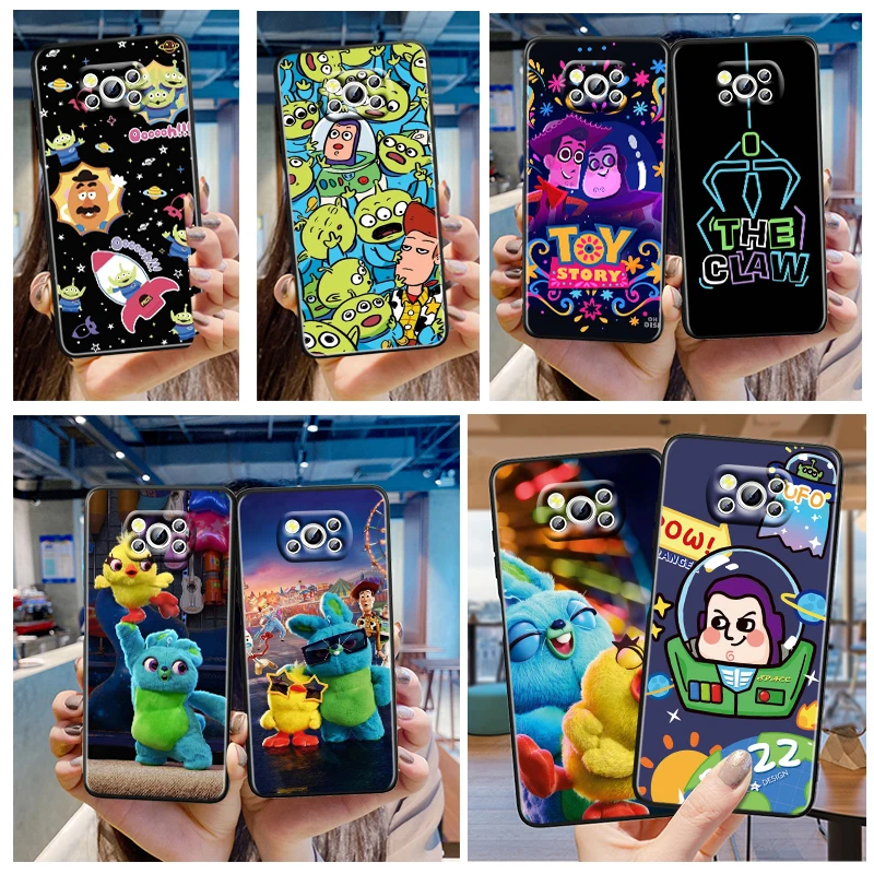 

Disney Toy Story Cute Phone Case For Xiaomi Mi Poco X4 X3 NFC F4 F3 GT M4 M3 M2 X2 F2 Pro C3 5G Civi Fundas Black Soft