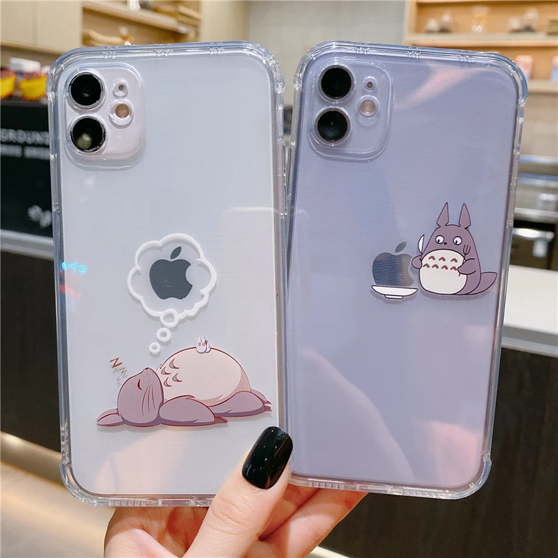 Забавный мультяшный Аниме Тоторо пирированный чехол для телефона iPhone 12 13 11 14 Pro Max