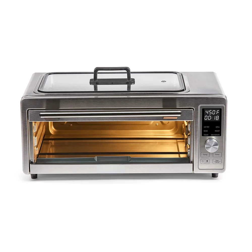 

Grill 360 Plus, 6-in-1 Indoor Grill and Air Fryer Toaster Oven with Smokeless Technology, XL Family-Size Capacity