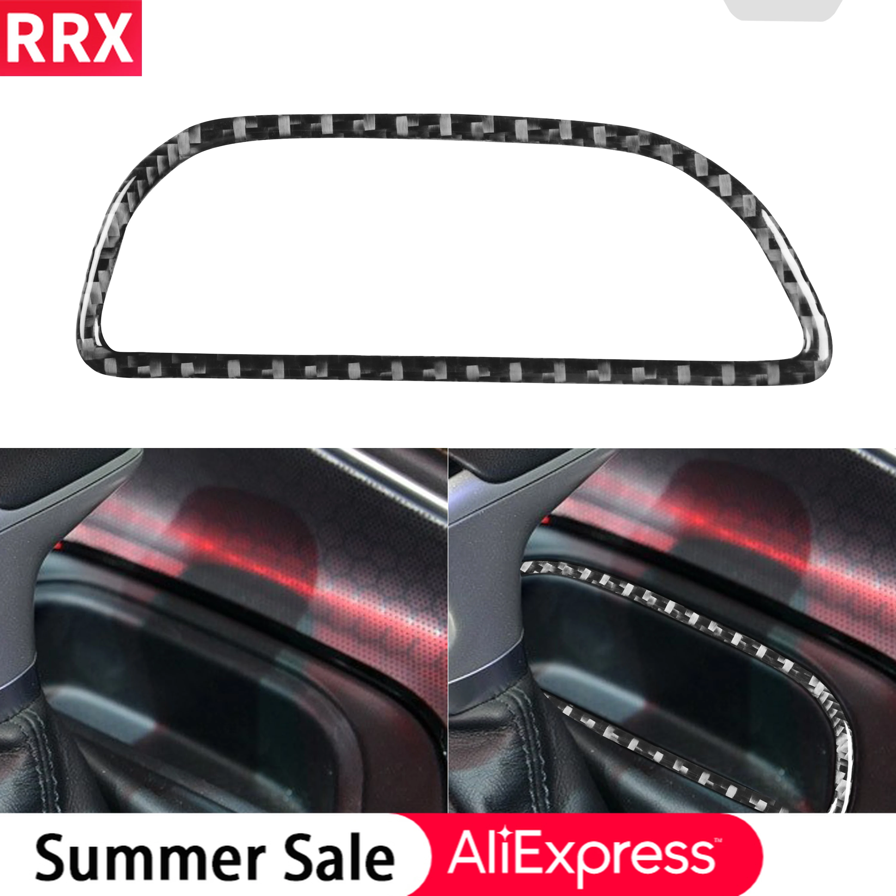 

RRX for Dodge Challenger 2015+ Interior Trim Carbon Fiber Gear Box Frame Decoration Cover Sticker Car Accessories Styling