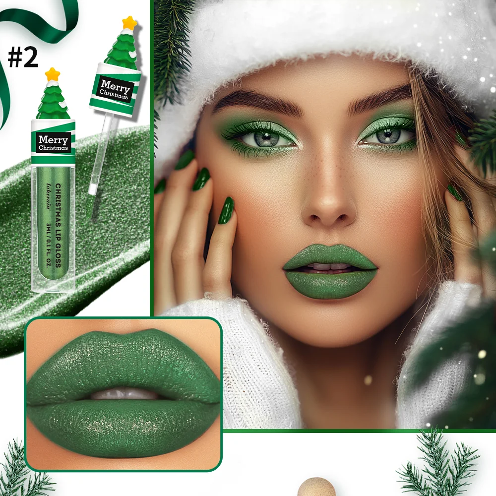 Рождественский красочный блеск для губ набор масел женский долговечная