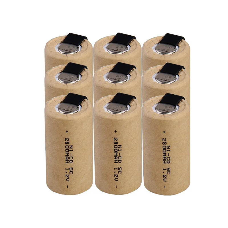 

Screwdriver Electric Drill SC Batteries 1.2V 2200mah Sub C Ni-Cd Rechargeable Battey with Tab Power Tool NiCd SUBC Cells