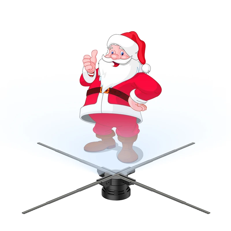 

3D Advertising Projector Wifi Led Sign Holographic Lamp Player Remote Advertise Display 3D Fan Hologram Projector Logo Light