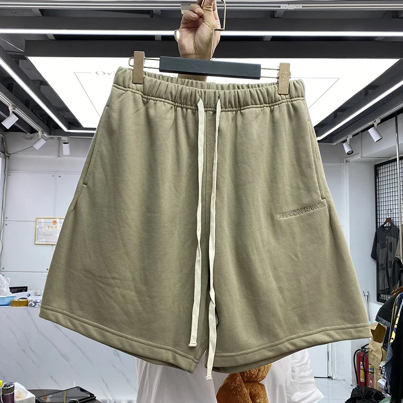 

Men Women Best Quality Zipper Pockets Terry Cotton Solid Arnodefrance Breeches Embroidery Logo Arnodefrance Shorts