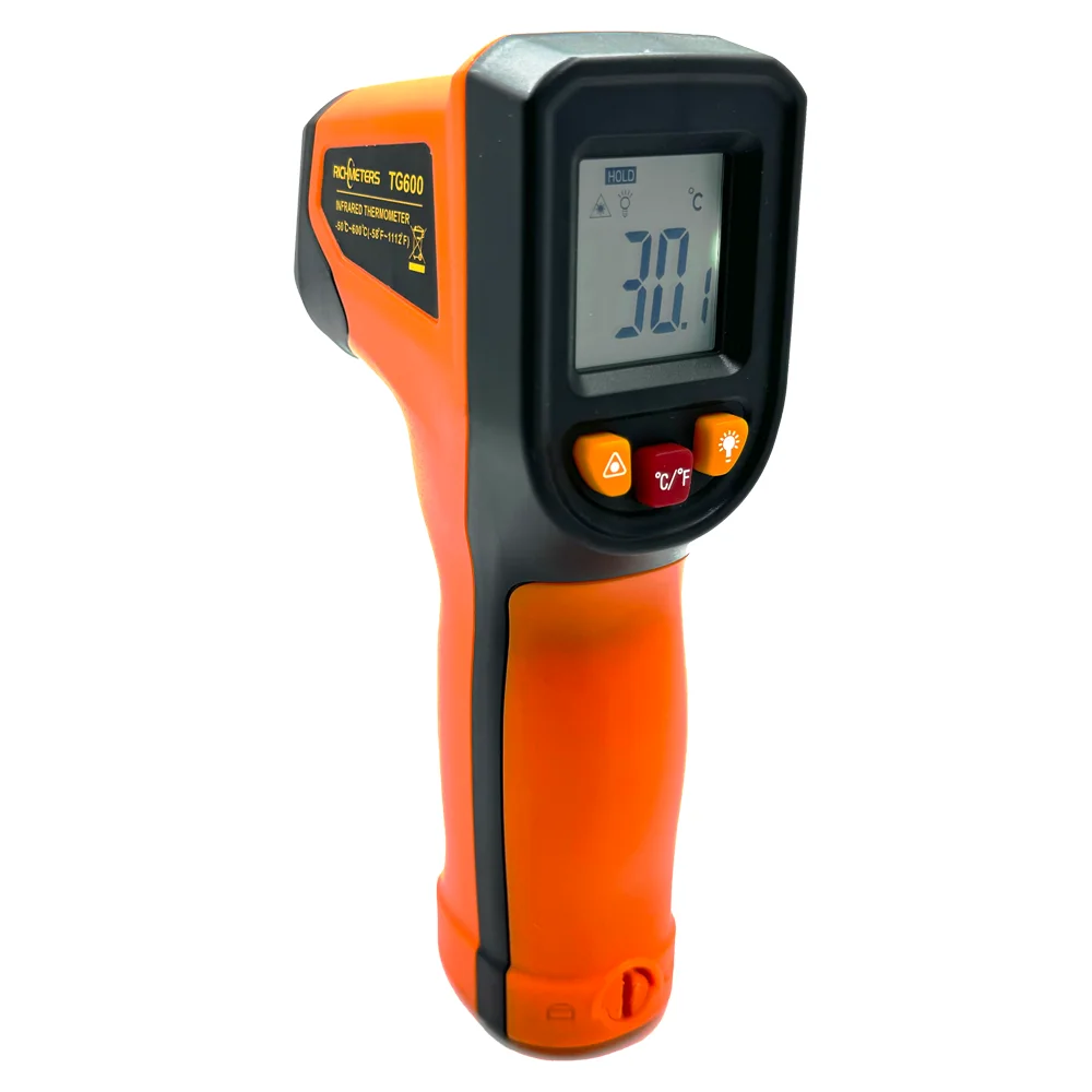 Бесконтактный цифровой инфракрасный термометр RICHMETERS TG600 50 ~ 600 ℃