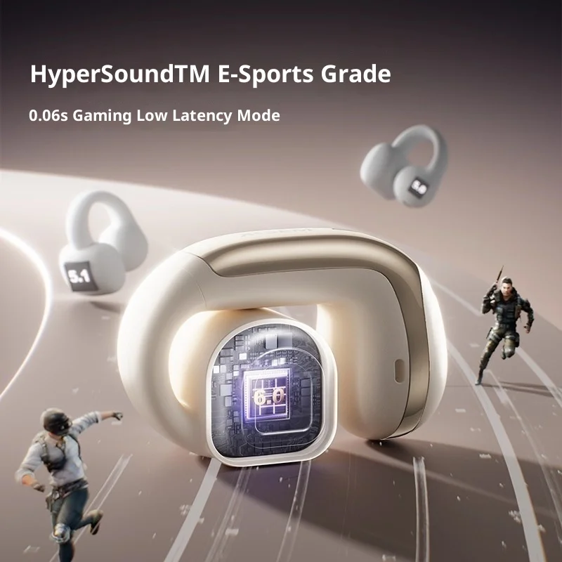 Наушники XISEM Plume с открытым зажимом для ушей, Hi-Fi DSP, игровая задержка 0,06 с, шумоподавление, водонепроницаемость, длительный срок службы батареи (art.: 3920d2d010e68) - 3920d2d010e68