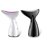 Электрический массажер для шеи устройство EMS подтягивание и подъем Ион импорт светодиодный светильник Фотон терапия против морщин уход за шеи USB зарядка