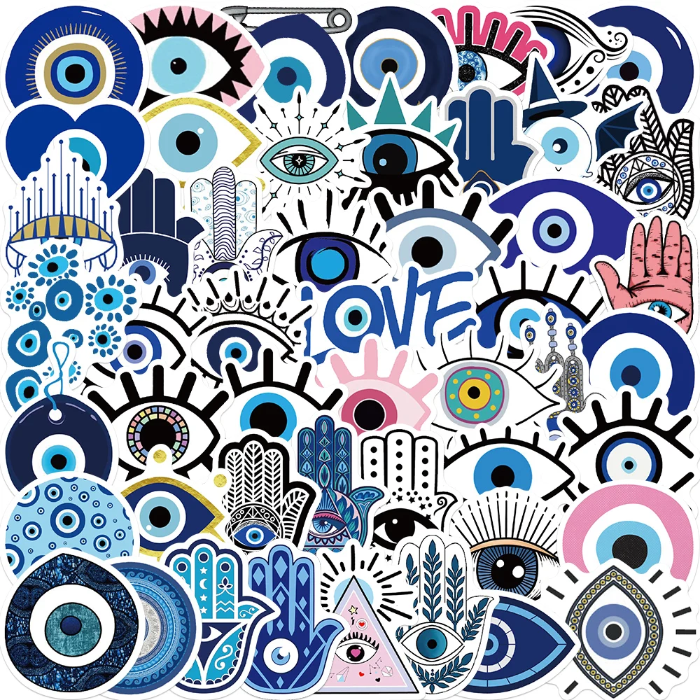 

10/30/50pcs Evil Eye Graffiti Stickers Skateboard Guitar Laptop Motorcycle Luggage Bike Car Phone Cool Sticker Kid Toy