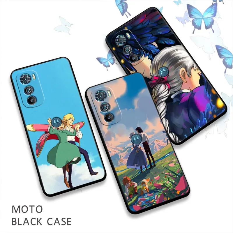 

Anime Howl's Moving Castle Coque For Motorola Moto Edge 40 30 20 Pro Neo One Fusion Plus G Stylus Phone Case Soft Silicone Cover