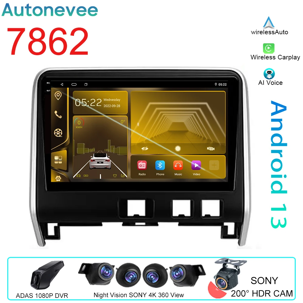 

For Nissan Serena 5 V C27 2016 - 2021 Video Player BT Android Auto Car Radio 4G Navigation Multimedia Stereo Carplay No 2din DVD