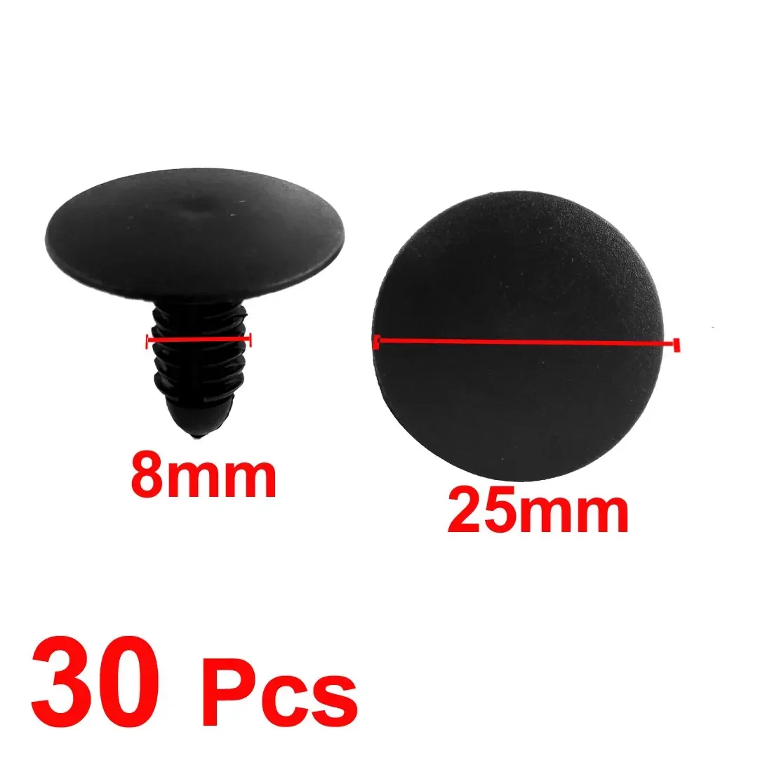 

Черный пластиковый брызговик, заклепки, зажимы 8 мм х 19 мм х 25 мм, пластиковый бампер, автоматическая застежка, 20 шт., 30 шт., 50 шт.