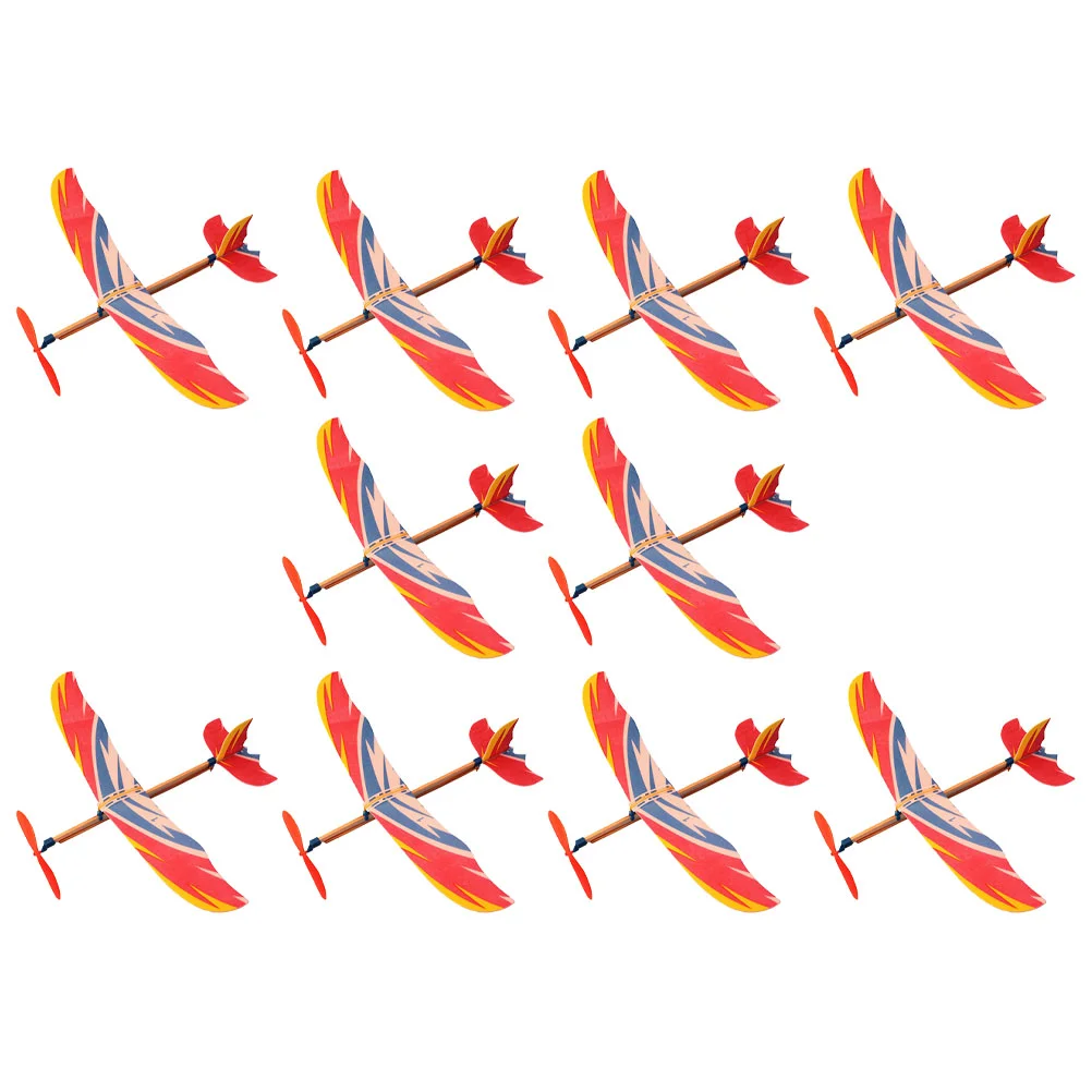 

10 Pcs Airplane Model Glider Planes Handmade Summer Gift Aircraft Toys Boys Kids Educational Plaything Assemble