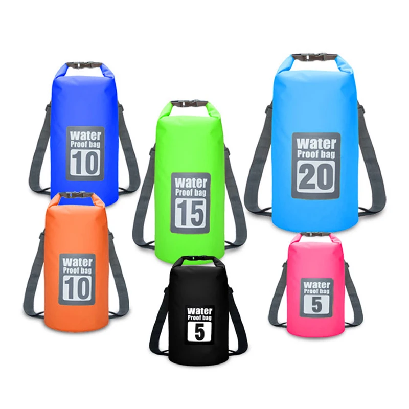 

Swimming Bag Outdoor Dry PVC Waterproof Bag Diving Compression Storage Dry Bag For Man Women Kayaking Backpack 5L 10L 20L 30L