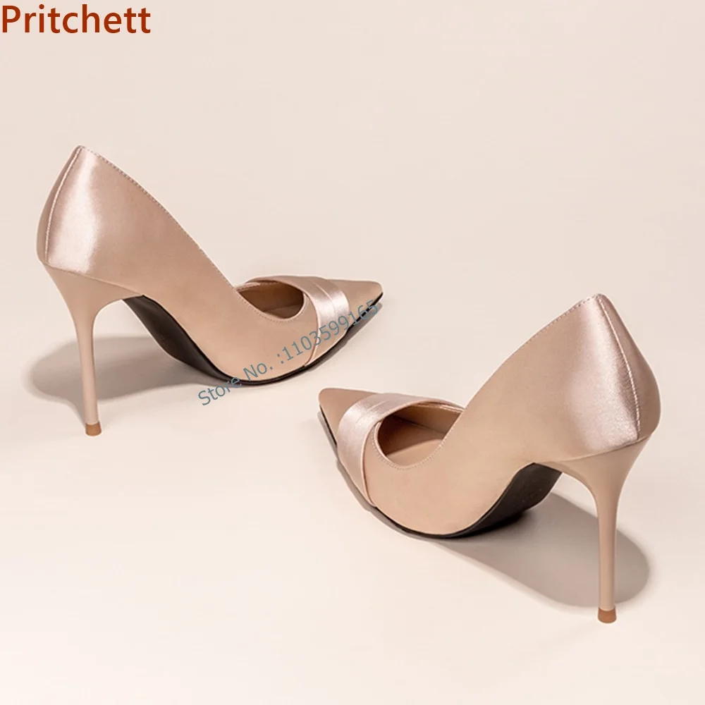 Женские туфли на тонком каблуке-шпильке с прямым ремешком