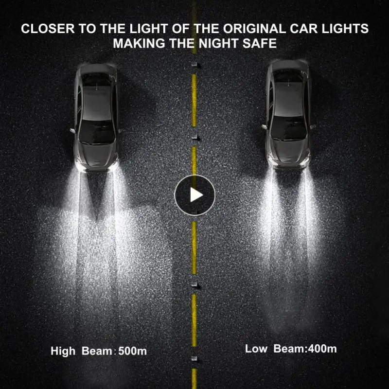

Practical Car Led Headlights 7500lm Car Lights Superbright Car Bulbs Durable Car Supplies 360 ° No Dead Angle Lighting Portable