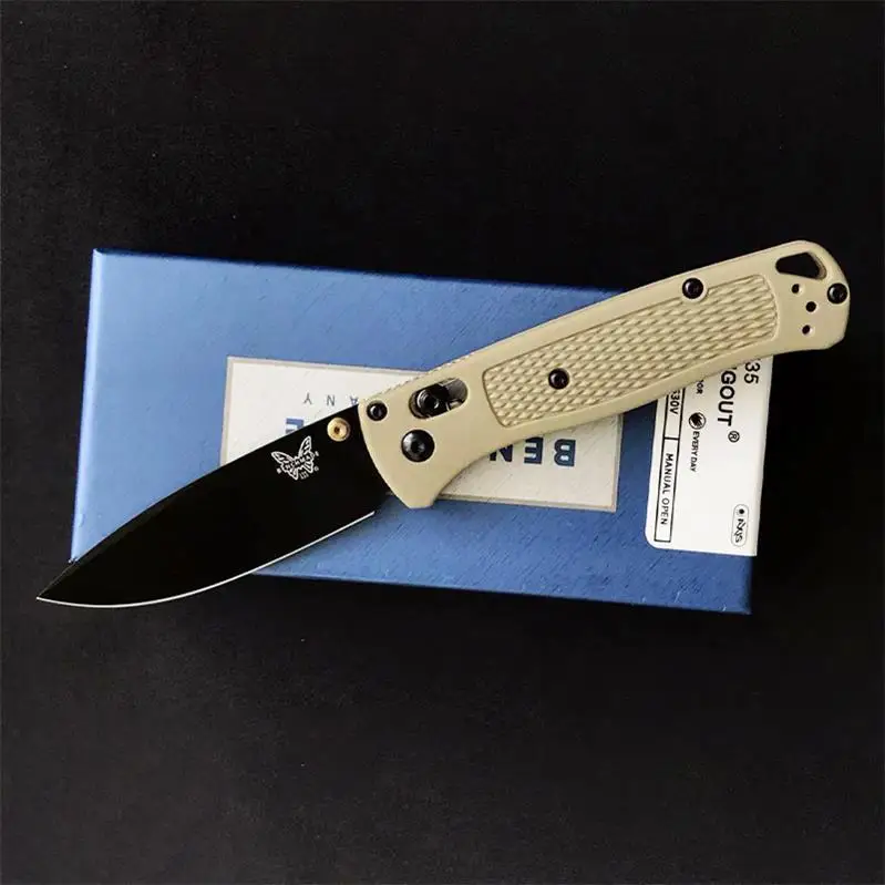 

Outdoor BENCHMADE 535/535S Bugout Folding Knife 3.24 "S30V Satin Plain Blade Polymer Handle Hunting Survival Pocket Knives