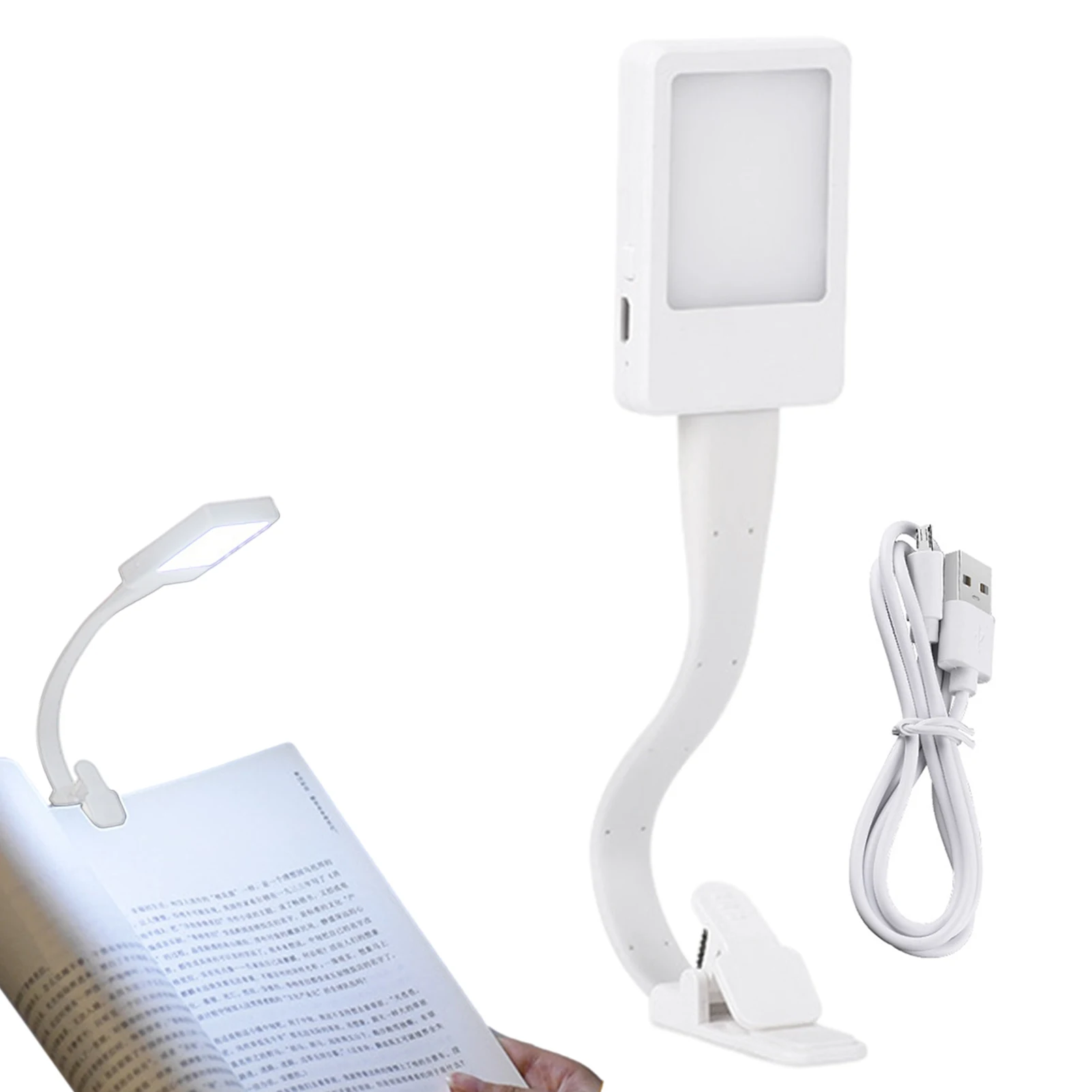 

Светодиодная лампа с зажимом для книг, 3 уровня яркости, портативные лампы для чтения с питанием от USB, лампы для чтения, подходит для детей, к...