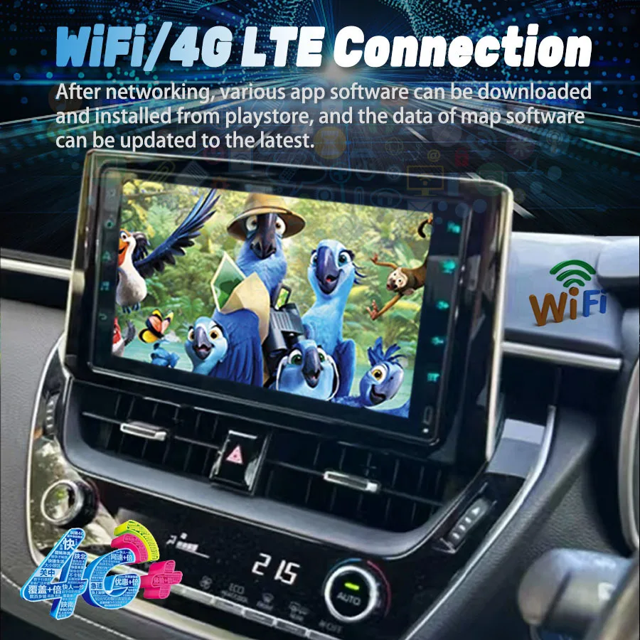 Автомобильный радиоприемник Android 14 для Toyota Corolla E180 GPS-навигация мультимедийный