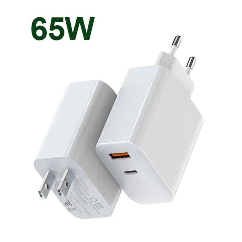 

Сетевое зарядное устройство с двумя портами USB Type-C, 65 Вт