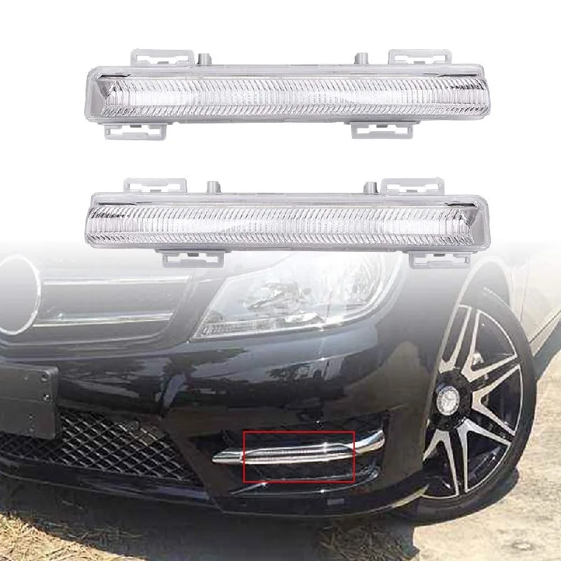 

2PCS LED Car Front Daytime Running Light DRL Fog Lamp For Mercedes For Mercedes Benz C-Class W204 W212 R172 Car Accessories