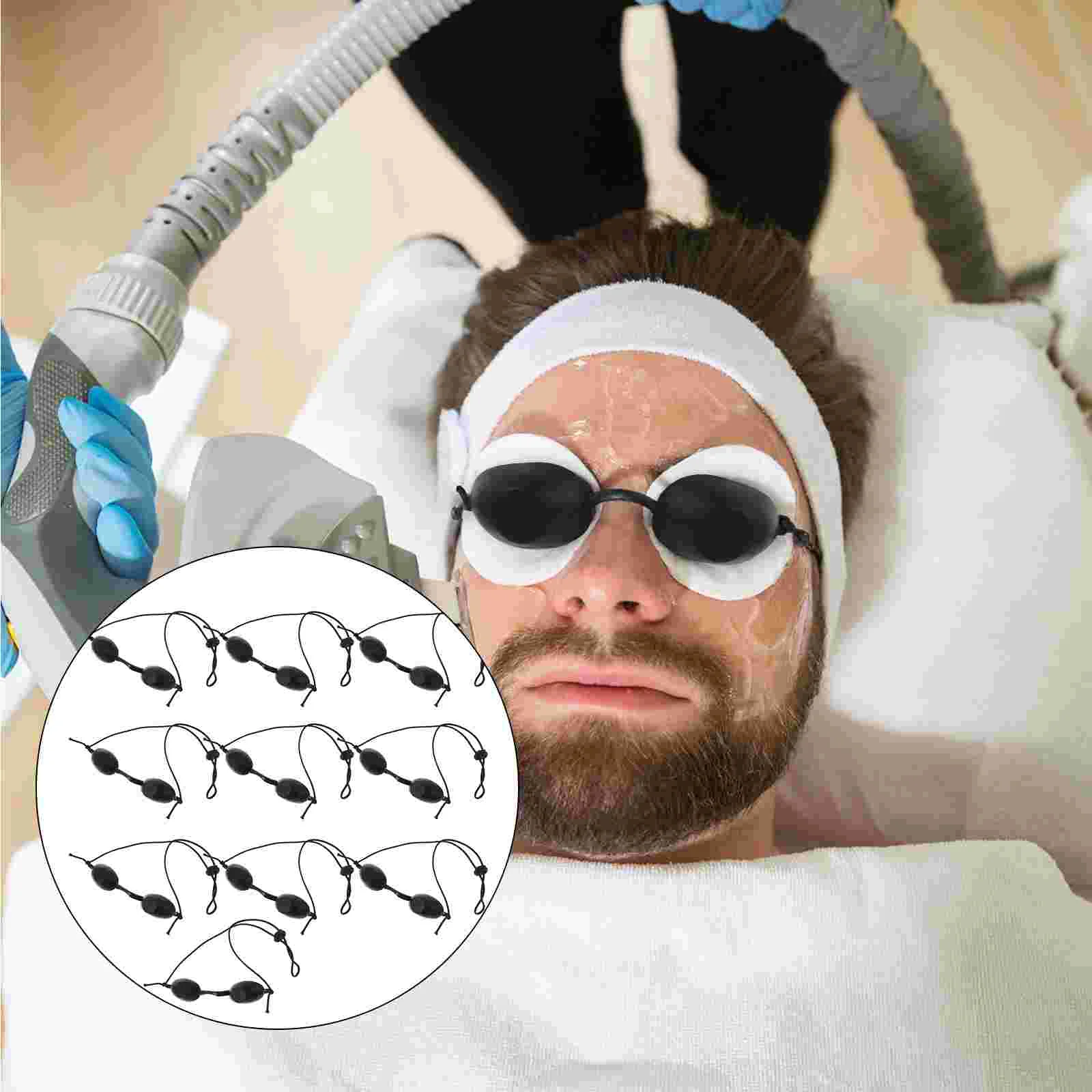 

10pcs Safety Goggles Eye Patches Light Eye Protectors Eye Patches for Patients (Black)