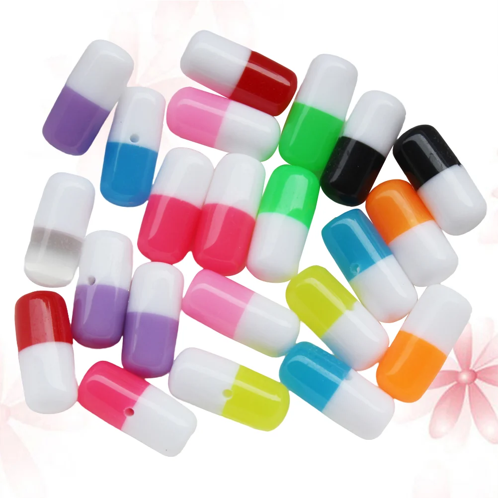 

100pcs DIY Simulated Earrings Pendants DIY Manual Ear Stud Accessories Resin Capsule Jewelry Accessories DIY