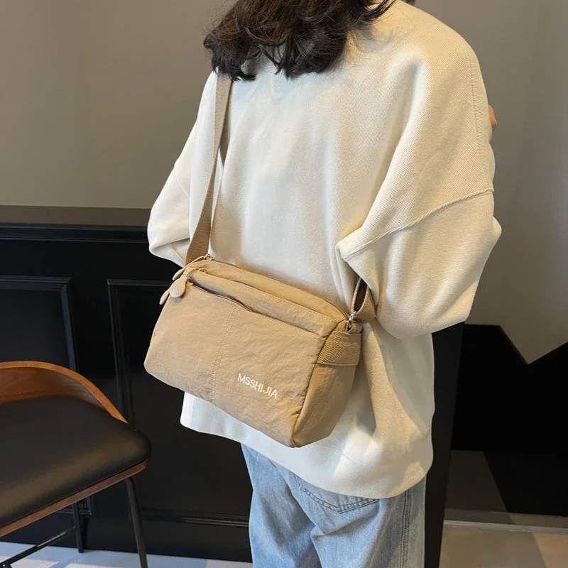 Повседневные мягкие нейлоновые сумки на плечо большая вместительная швейная