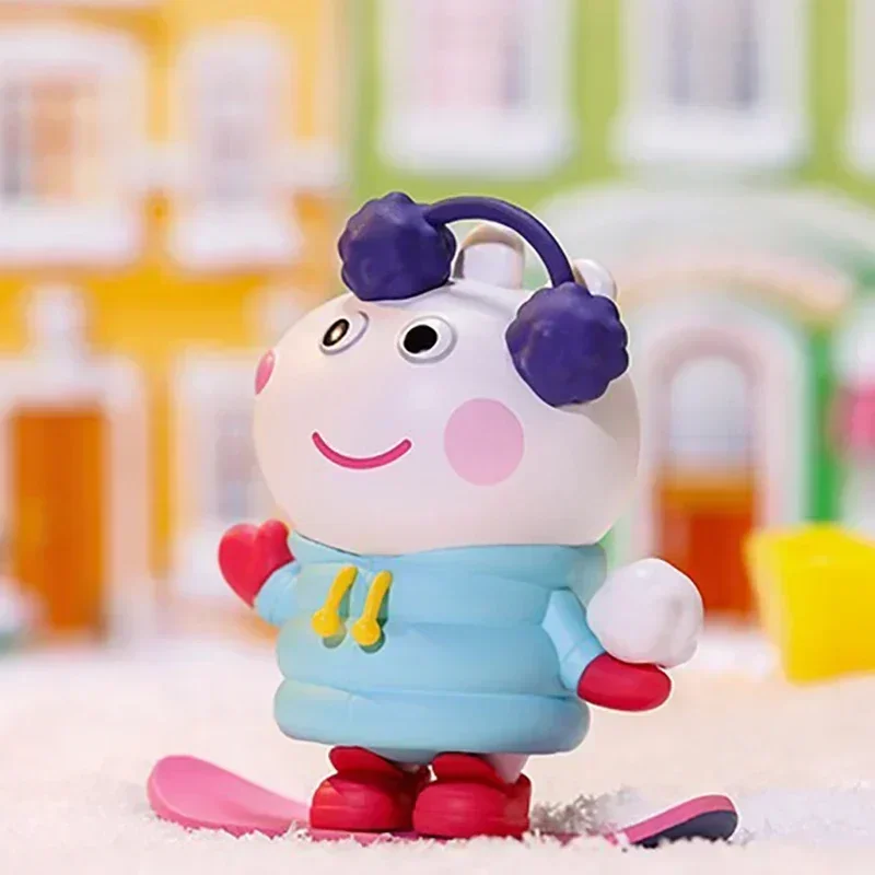 Фото POP MART Peppa Pig Family Celebration Mystery Blind Box: Милая мультяшная фигурка, настольное украшение, подарок для детей №3