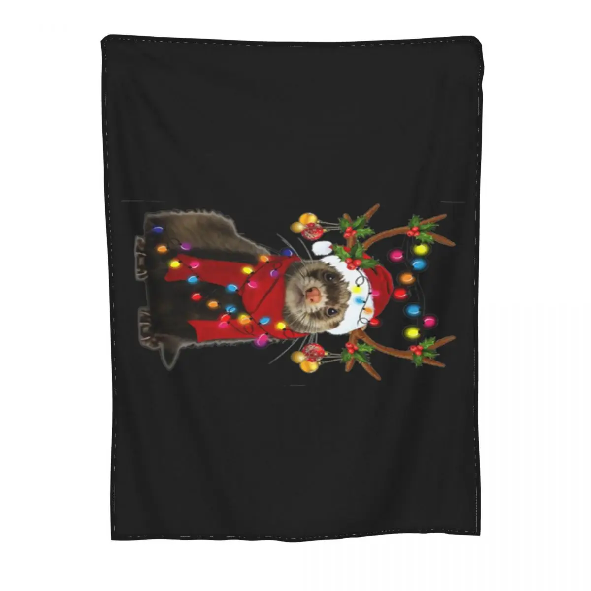 Прекрасное рождественское простое красивое мужское одеяло хорька хорошее