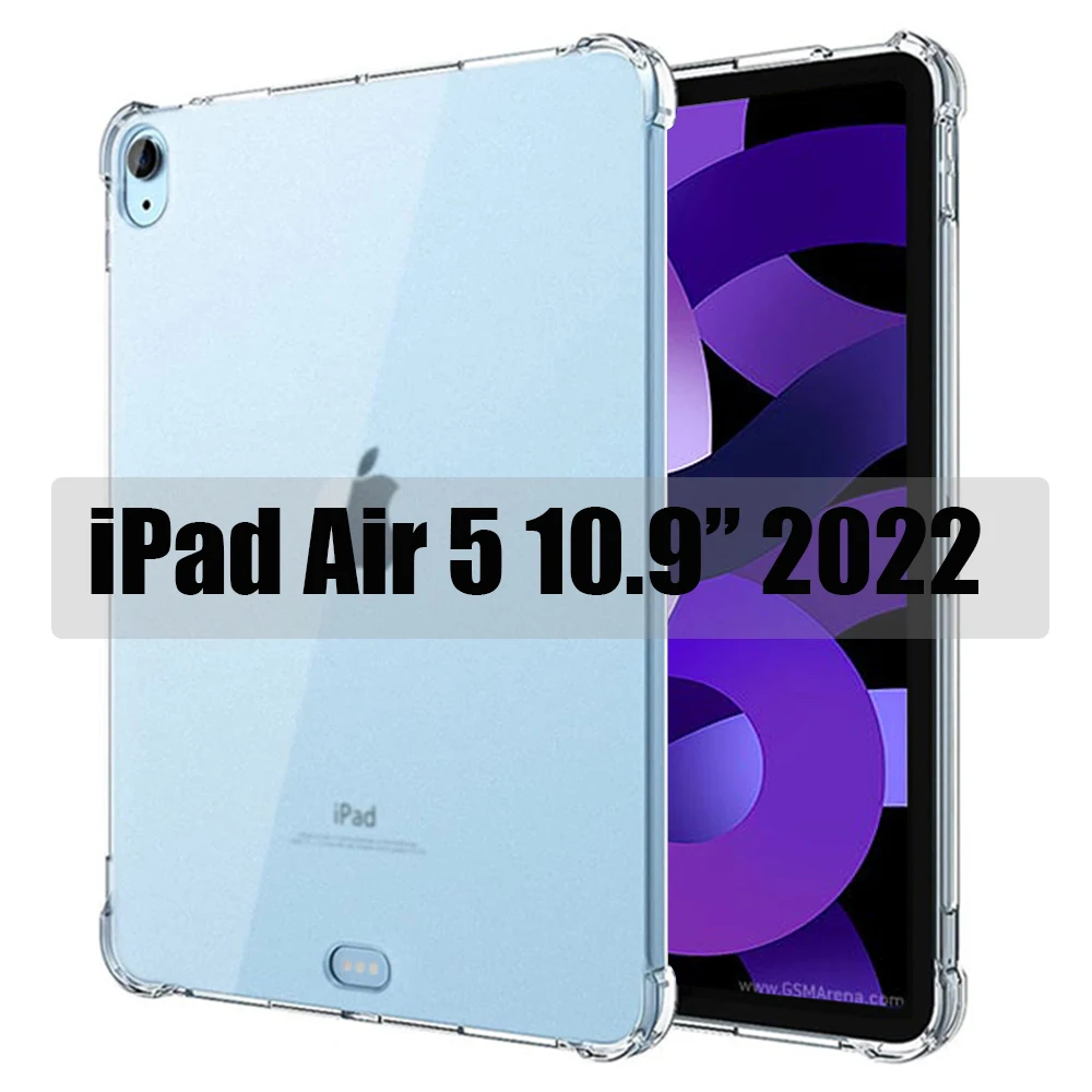 

Case for ipad air 10.9'' 2022 A2589 A2591 Silicone soft shell TPU Airbag cover clear protective capa for ipad air 5th generation