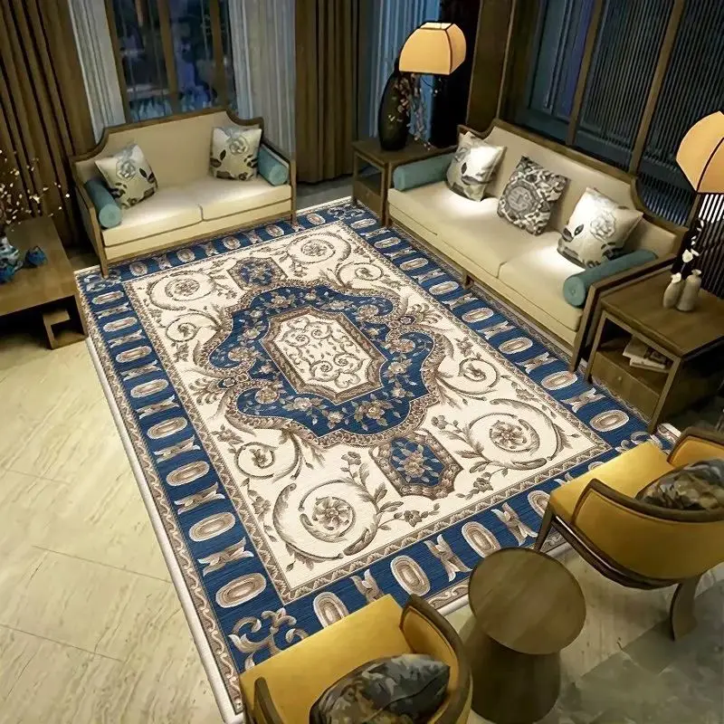 

European Style Carpets Living Room Non-slip Area Rugs Hallway Bedroom Bedside Persian Carpet Floor Mat Decoration Home Luxury