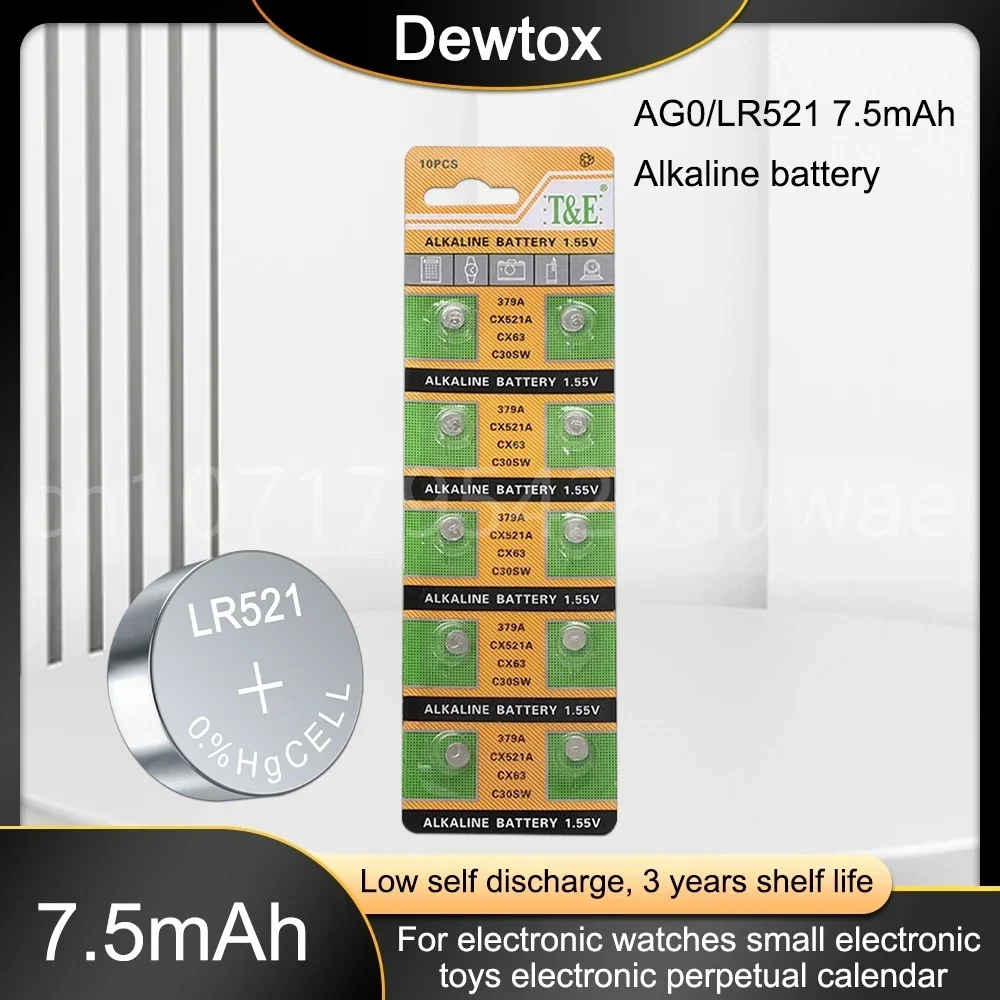 10-20 шт. AG0 щелочные батарейки типа таблетка 379 SR521SW D379 V379 V520 280-59 GP379 SR63 618 JA LR521