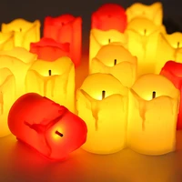 612pcs flameless led candles tea light with realistic flames creative lamp battery powered home wedding birthday party decor