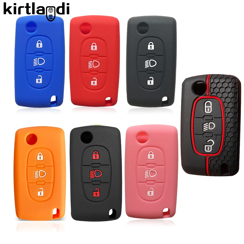 Силиконовый чехол для ключа автомобиля Citroen C5 aircros C4 Picasso Cactus X7 Berlingo C3 Xsara C6 C8 Peugeot 308