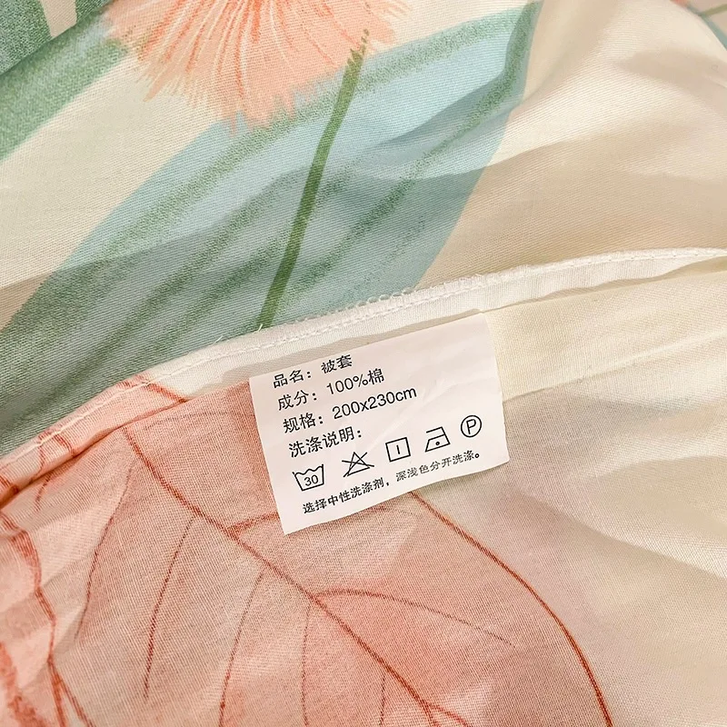 Комплект постельного белья из натурального хлопка с принтом 100% хлопок |