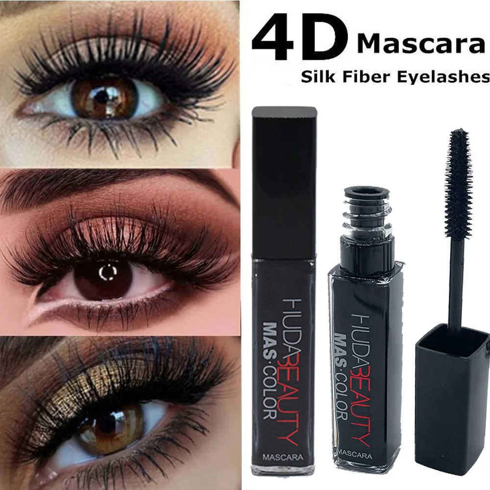 

New 4D Silk Fiber Eyelashes Lengthening Mascara Waterproof Long Lasting Lash Black Purple Eyelashes Extension Make Up 3D Mascara