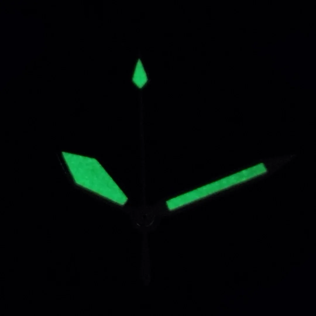 NH35 Стрелки часов Алмазные стрелки Серебристый край Белый указатель Зеленые