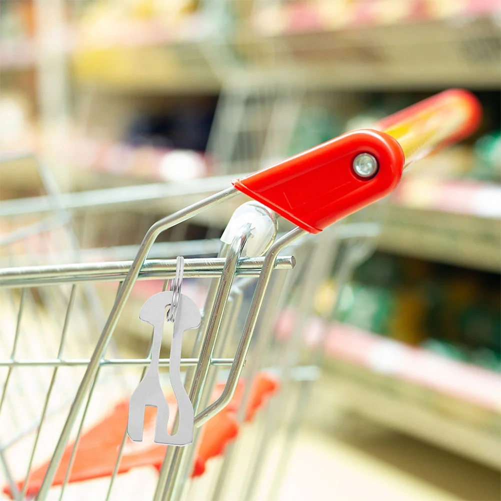 4 шт. тележка жетон для покупок металлический брелок ключей бирка продуктов