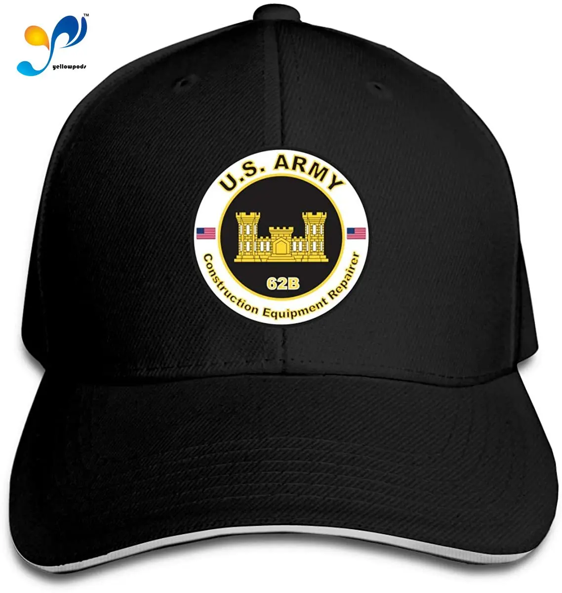 

U.S. Army MOS 62B Constructions Equipment Repairer Men Cotton Classic Baseball Cap Adjustable Size