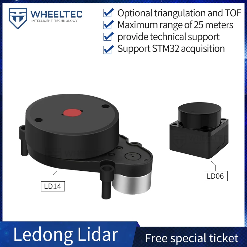 Ledong однолинейная LiDAR LiDAR-LD06 LD14 DTOF определение дальности в помещении и на улице SLAM map LD19