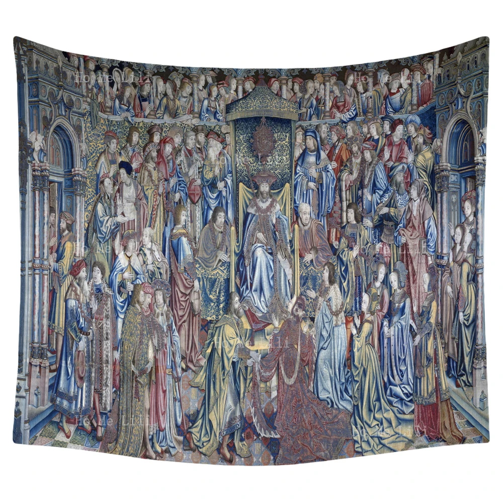 

David And Bathsheba King Solomon And His Wives Bible Story Figures Renaissance Tapestry By Ho Me Lili For Livingroom Decor