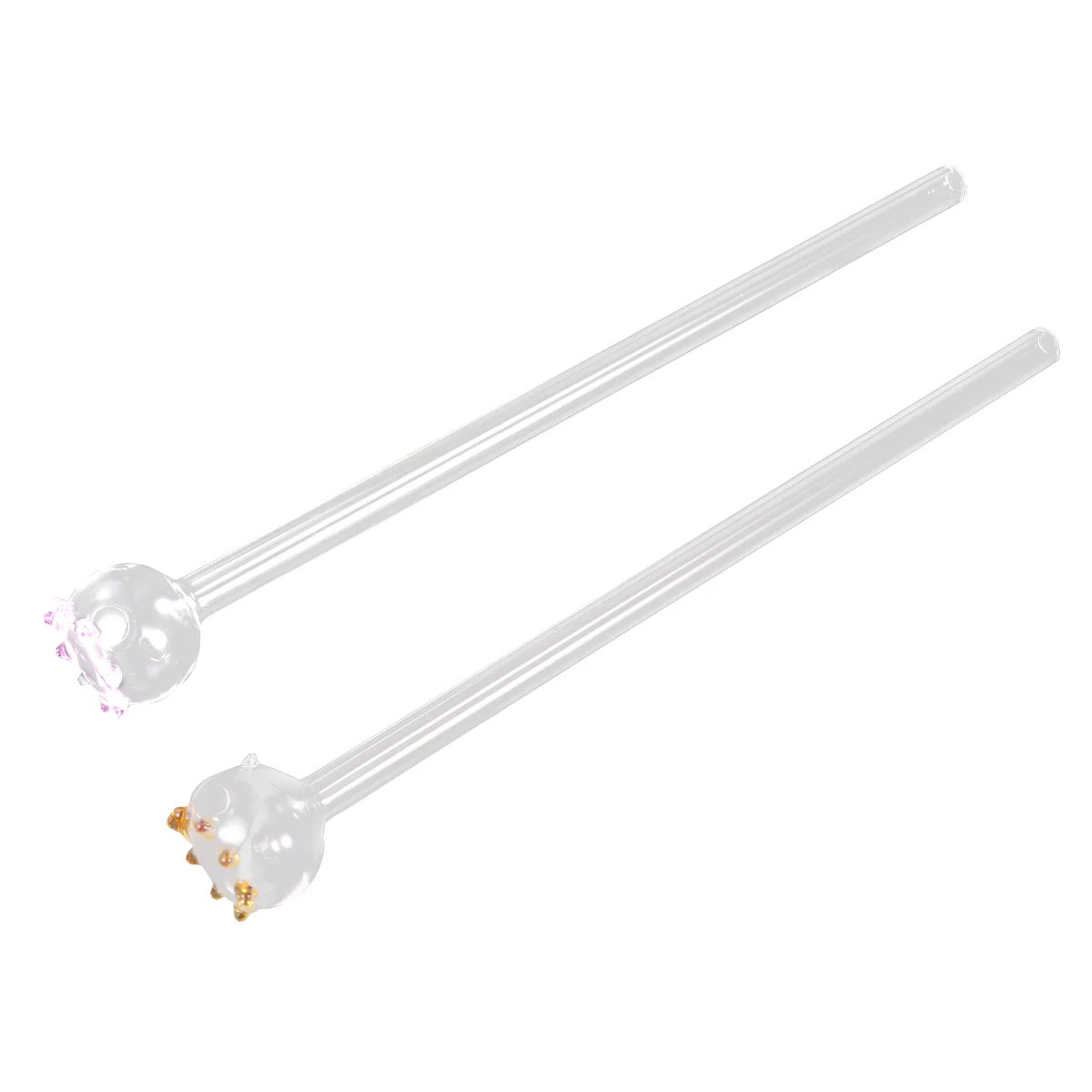 

2PCS Lovely Straws Colorful Octopus Straws Practical Glass Straws