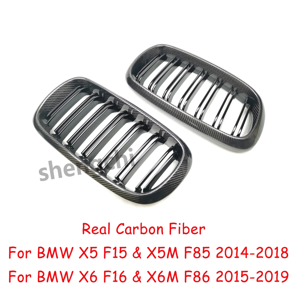 Передняя решетка радиатора из карбона ABS для BMW X5 F15 X6 F16 xDrive40i xDrive50i xDrive25d, 2015-2019 гг. (art.: 3920d83ec68fb) - 3920d83ec68fb